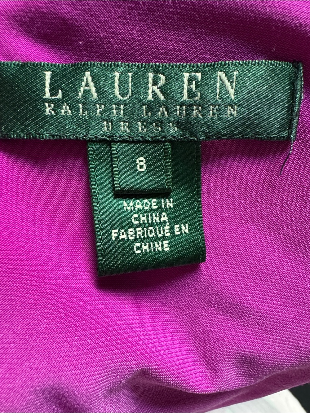Lauren Ralph Lauren Magenta fuchsia pink Floral Lace Midi Dress - Picture 3 of 5